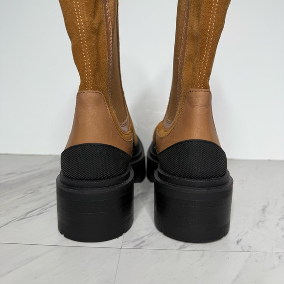 Sam Edelman Lulia Lug Sole Chelsea Brown Suede Boot 8M - Picture 4 of 15